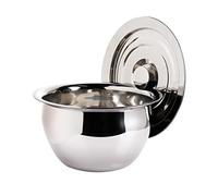 Garneck Versatile Stainless Steel Salad Mixing Container with Lid, Practical Storage Basin for Kitchen Cooking, Sturdy Silver Vegetable Mixing Bowl for Food Preparation