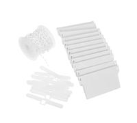 Garneck Vertical Blind Weights Kit with Double Hook Support Wear Resistant Replacement Parts for Large Windows Smooth Operation Bottom Plate and Bead for Curtain Repair and Home Decor