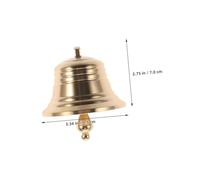 Garneck Vintage Brass Hanging Bell Ornament with Melodic Chime Elegant Golden Metal Pendant for DIY Crafts Home Door Garden and Christmas Tree Decoration Low Maintenance and Gift