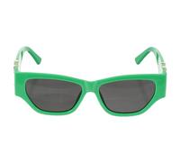 Garneck Vintage Cat Eye Sunglasses with V Letter Decoration Retro Frame for Women Fashionable Green Frame Black Grey Lenses Stylish Eye Protection for Summer Outings and Parties