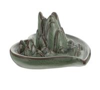 Garneck Vintage Ceramic Backflow Incense Burner Aromatherapy Burner Heart Shaped Mountain Design for Home Decor and Relaxation Therapy