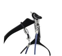 Garneck Vintage Dark Blue Wax Eyeglasses Chain Necklace with Adjustable Silicone Ends Stylish Eyewear Holder Cord for Women and Men Practical Non Slip Eyeglass Strap Accessory