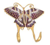 Garneck Vintage European Style Butterfly Wall Mounted Hook Heavy Duty Double Hanger for Coats Scarves Hats Bathroom Bedroom Entryway Organizer