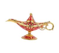 Garneck Vintage European Style Ornament Antique Gold-red Desktop Decoration for Home Wedding Table Centerpiece Classic Collectable Prop for Chic Craft Lovers