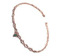 Garneck Vintage Gothic Rhinestone Tiara Crown with Adjustable Thorn Design, Emerald Green Medieval Headpiece for Women and Girls, for Renaissance Festivals, Weddings, and Costume Parties