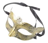 Garneck Vintage Half Face Mask for Men and Women, Plastic Material with Unique Artistic Design, for Dance Parties and Performances, Versatile Event Use Withstands Repeated Use