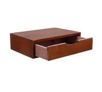 Garneck Vintage Wood Desktop Storage Box with Rustic Wooden Organizer for Office Makeup and Stationery Polished Surface Cabinet for Home and Office Storage