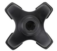 Garneck Walking Stick Foot Sleeve Featuring Four-Point Rubber Design, Anti-Skid Leg Pad for Use on Uneven Ground and Wet Earth, Black Replacement for Walking Canes