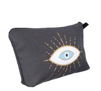 Garneck Water-Resistant Creative Toiletry Bag with Evil Eye Print, Multipurpose Zipper Cosmetic Organizer for Travel and Daily Use, Portable Makeup Storage Pouch for Women