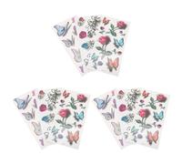 Garneck Waterproof 3d Butterfly Temporary Stickers 9pcs Multipurpose Body Decals Colorful Stereoscopic Decorative Stickers for Women and Girls