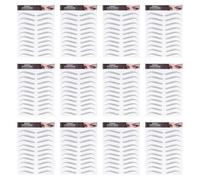 Garneck Waterproof Eyebrow Stickers Temporary False Eyebrows Tattoos for Beginners 12 Sheets Paper Material to Create Easy to Use for Natural Makeup Looks