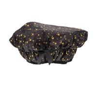 Garneck Waterproof Oxford Fabric Shower Cap with Elastic Bow, Double-Layer Bathing Hair Cover for Women and, Starlight Pattern Bath Shower Cap