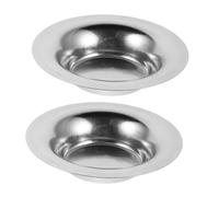 Garneck Wax Melt Holder and Warmer Plate 3.46-inch Stainless Steel Non-stick Replacement Dish for Home Fragrance Oil Burner, 2pcs Set