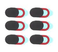 Garneck Webcam Cover Slider in for Oval Laptop 6pcs and Phone Privacy Protector Black Abs Material, Easy to Use Privacy Cover for Using Tablets and Computers