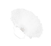 Garneck White Material Veil Pattern Crown Pet with Adjustable Cat Bridal Buckle Non-woven Charming Accessory and Wedding Party and Photo for Cats