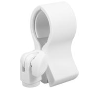 Garneck White Plastic Microphone Holder Clip for Mic Stand with 5/8" + 3/8" Screw Adapter, Easy Installation and Secure Grip, Suitable for Microphones with 32-60mm Diameter