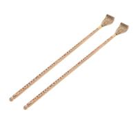 Garneck Wooden Back Scratcher 2 Pieces Long Handle Safe Use Back Itching Stopping Stick for Adults and Relaxing Back Massage