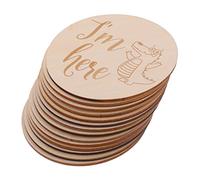 Garneck Wooden Circles Cards for Newborn Months Milestone Growth Signs Animal Patterns for First Year