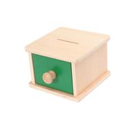 Garneck Wooden Educational Coin Box for Lightweight Montessori Hand Eye Coordination Practical Fine Motor Skill Exercise Birthday Boys