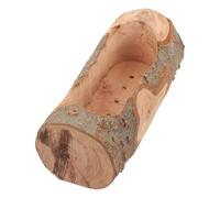 Garneck Wooden Feeding Bowl Lightweight Wood Hamster Feeder Rat Food Dish Brown Simple Style Workmanship Convenient for Use Can Match with Many Cage Enough Capacity for Your Pets Daily