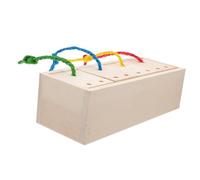 Garneck Wooden Foraging for Rabbits and Rats - Interactive Hide Treats Box - Enrichment Game for Small Animals Boredom Breaker for Rabbits Hamsters and Guinea Pigs