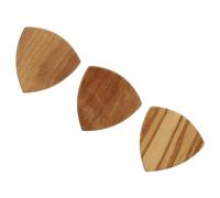 Garneck Wooden Guitar Picks 3Pcs Large Triangle Acoustic Bass Plectrums for Guitar Players Solid Wood Instrument Accessories