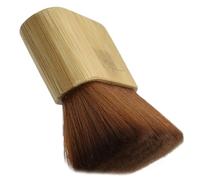 Garneck Wooden Hair Salon Brush with Soft Nylon Bristles for Broken Hair Removal and Dusting around Ears and Neck Line, Lint-free Neck Duster Brush for Barber Shops and Homes
