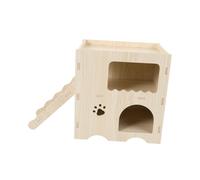 Garneck Wooden Hamster Hideout House for Pets Multi Use Sleeping Hiding Durable Natural Wood Design Hamsters and Guinea Pigs Fun Activity Space
