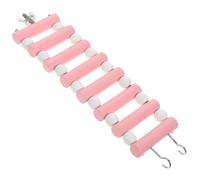 Garneck Wooden Ladder Hamster Cage Ladders Provides Basic Physical Activity Train Hamster Fashionable Cute Color Combination Pink Rat Cage Small Animal Pets