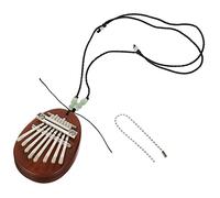 Garneck Wooden Mini Kalimba 8 Keys Thumb Piano with Hanging Strap Lightweight Finger Piano for Boys and Girls Adults and Beginners Portable Musical Instrument