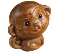 Garneck Wooden Monkey Statue Wood Monkey Sculpture Monkey Ornament Wooden Monkey Figurine Table Topper Diy Key Chain Pendant Pendant Decor for Desk Sandalwood Toy