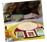 Garneck Wooden Pendulum Board with Metaphysical Patterns and Yes No Design Includes Pendulum Necklace Witch Altar Spirit Board for Divination and Wiccan Practices Green Black