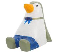 Garneck Wooden Penguin Phone Holder Stand with Sturdy Base Cute Animal Design Mobile Phone Bracket for Desk Office Home Decoration Practical Hands Cellphone Support