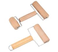 Garneck Wooden Rolling Pin Set Household Kitchen Accessory 2pcs for Baking Pizza and Cookies with Easy to Roll and Anti-Rust Features, Sturdy Wood Material Dough Rolling Pin