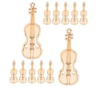 Garneck Wooden Violin Charms with Delicate Texture for DIY Crafts Decoration 100pcs Handmade Beige Wooden Violin Earrings Pendants Natural Feel for Music Lovers and Artists