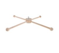 Garneck Wooden Wind Chime Stand Kit for Outdoor Balcony Decorative Indoor Rack Flat Base for Nursery Decor and Hanging Pendant Accessories