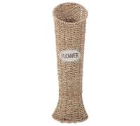 Garneck Woven Floor Vase 45cm Iron Frame and Stable Base Rustic Rattan Basket Flower Pot for Dry Flowers and Home Décor Scandinavian Style for Living Room