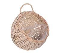 Garneck Woven Flower Basket Wallmounted Design Wicker Hanging Basket for Plants and Dried Flowers, round Shape with Spacesaving Feature for Small Apartments and Compact Living Areas