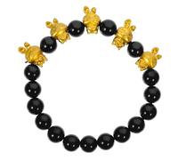 Garneck Year Rabbit Beaded Bracelet for Men and Women Fortune Protective Wrist Chain with Rabbit Charm Chinese Zodiac Jewelry for Year Blessings and Daily Wear