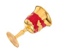 Garneck Zinc Alloy Chinese Liquor Cups Retro Stemmed Goblets for Professional Tasting Drinkware with Smooth Rim Vintage Style for Home Parties and Festive Wine Decorations