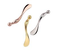 Garneck Zinc Alloy Eye Cream Spoon for Fatigue Relief Reusable Makeup Cream Applicator Eye Massager Mask Tool Rose Golden Design