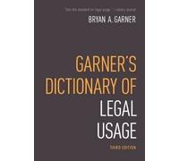 Garner's Dictionary of Legal Usage - 9780195384208