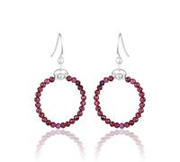 Garnet Earrings, Natural Garnet Stack Earrings, January Birthstone Earrings, Red Gemstone Earrings, Natural Garnet Chips Earrings