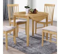 garnet round drop leaf dining set with 2 chairs