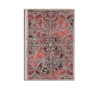 Garnet (Silver Filigree Collection) Midi Lined Softcover Flexi Journal: Flexi softcover, 100 gsm, ribbon marker, memento pouch, elastic closure