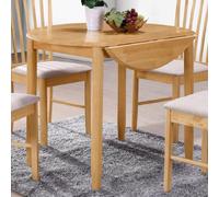 garnet wooden round drop leaf dining table in oak