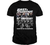 Garnett Fast and Furious 20th Anniversary 2001 2021 9 Films Thank for The Memories signatures Shirt Size 3XL Black