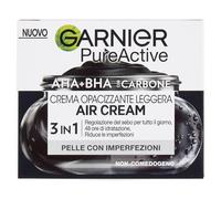 Garnier 3-in-1 Mattifying Cream for Oily and Imperfect Skin Moisturising and Sebum Control Enriched with AHA, BHA and Charcoal Pure Active Air Cream 50ml
