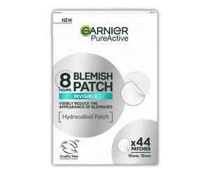 Garnier 8H Blemish Patches - Ultra-thin Hydrocolloid, Clinically Proven in 8 Hours, Invisible on All Skin Tones, 44 Patches (10 & 12mm)