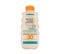 Garnier Ambre Solaire Eco Design Sun Protection Sun Cream Lotion SPF30, High Sun Protection Factor 30, Water Resistant & Non Sticky Sunscreen, UVA & UVB Protection, Recycled & Recyclable Bottle, 200ml